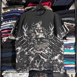 Fierce Graphic Black and Gray Men's T-Shirt